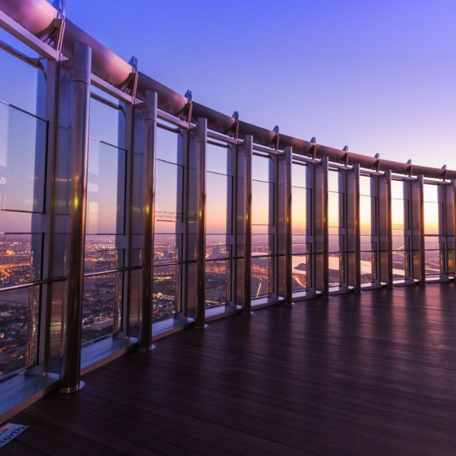 Burj Khalifa observation deck balcony at 124th and 125th floors