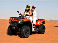 Dubai Dune Rider Adventure: Two girls on a double quad bike