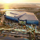 Stunning aerial view of SeaWorld Abu Dhabi, showcasing the expansive marine life theme park